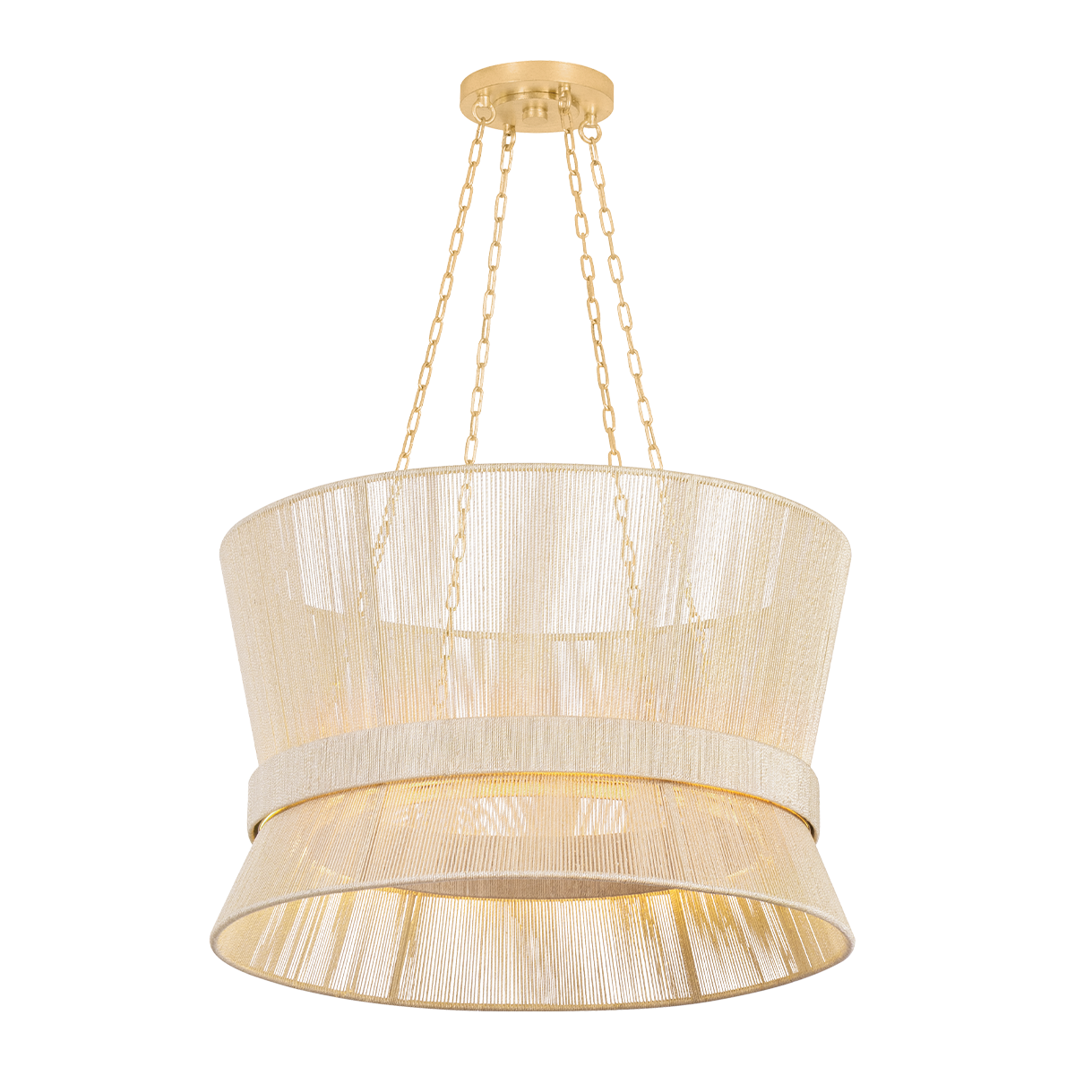 Hudson Valley Lighting Ocean Hill VINTAGE GOLD LEAF 24W x 15.5H Pendant