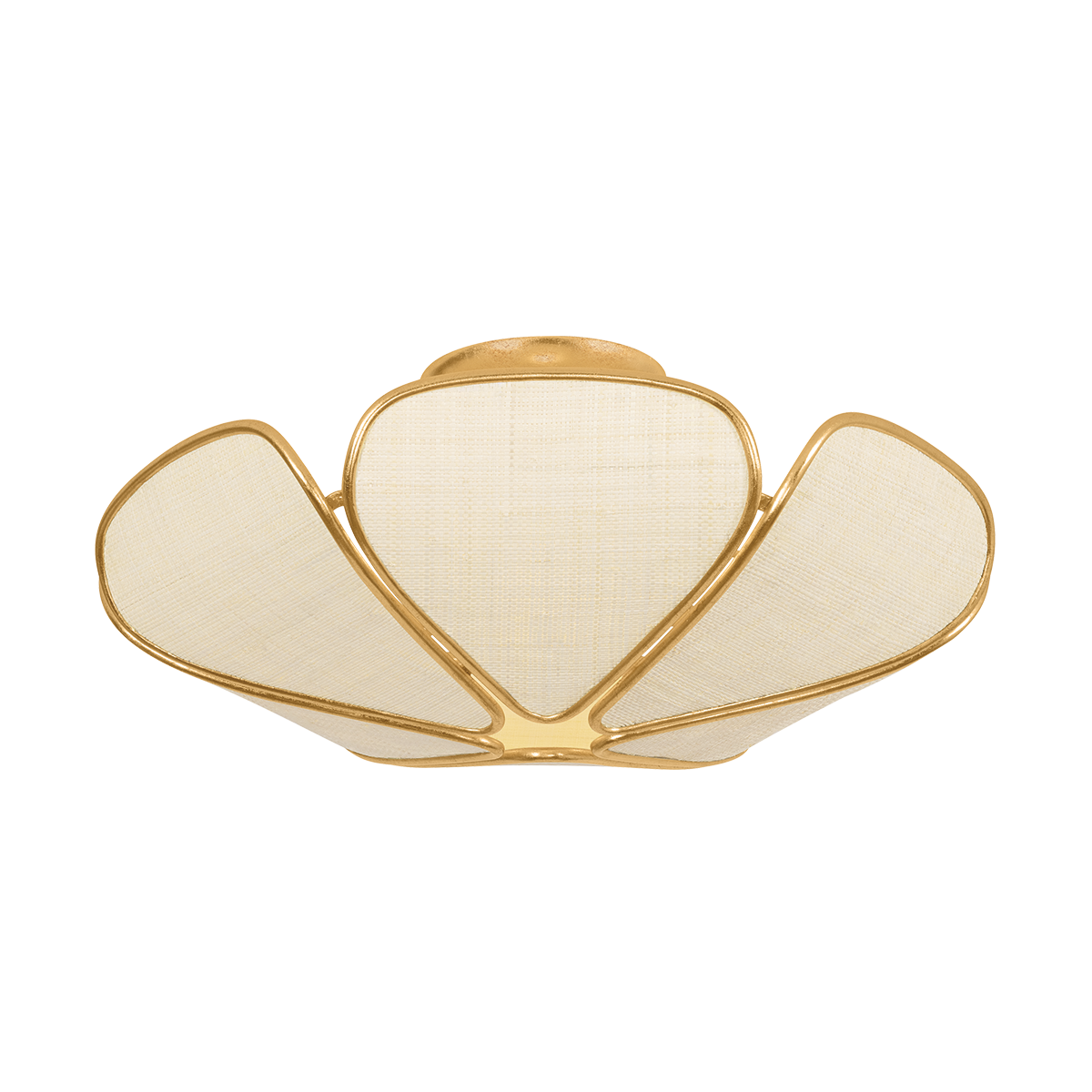 Hudson Valley Lighting Bayville VINTAGE GOLD LEAF 20W x 8.5H Semi-Flush Mount
