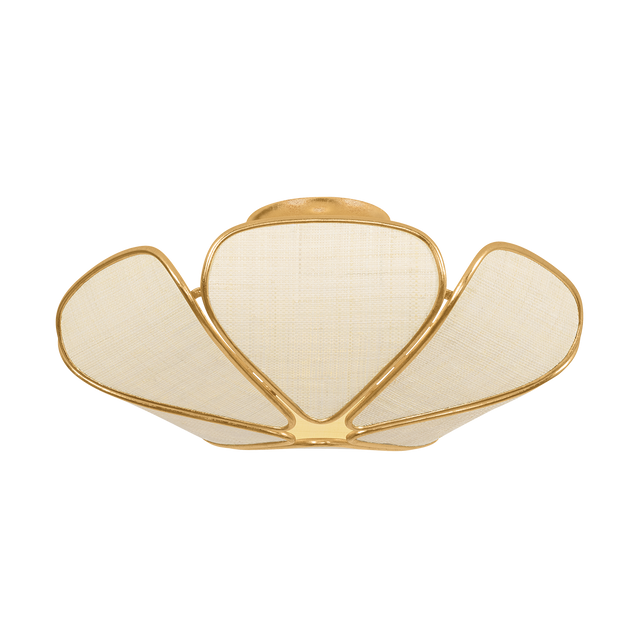 Hudson Valley Lighting Bayville VINTAGE GOLD LEAF 20W x 8.5H Semi-Flush Mount