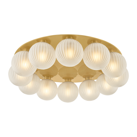 Corbett Lighting Vernazza VINTAGE POLISHED BRASS 32W x 7.25H Flush Mount