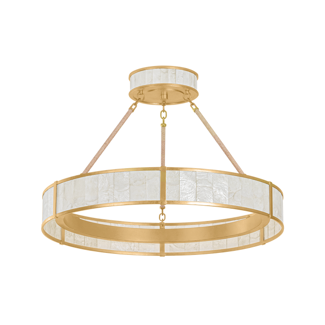 Hudson Valley Lighting Halcott VINTAGE GOLD LEAF 30W x 4.75H Chandelier