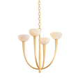 Hudson Valley Lighting Maywood VINTAGE GOLD LEAF 22.75W x 24H Chandelier