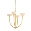 Hudson Valley Lighting Maywood VINTAGE GOLD LEAF 22.75W x 24H Chandelier