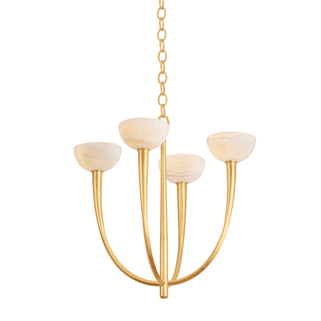 Hudson Valley Lighting Maywood VINTAGE GOLD LEAF 22.75W x 24H Chandelier