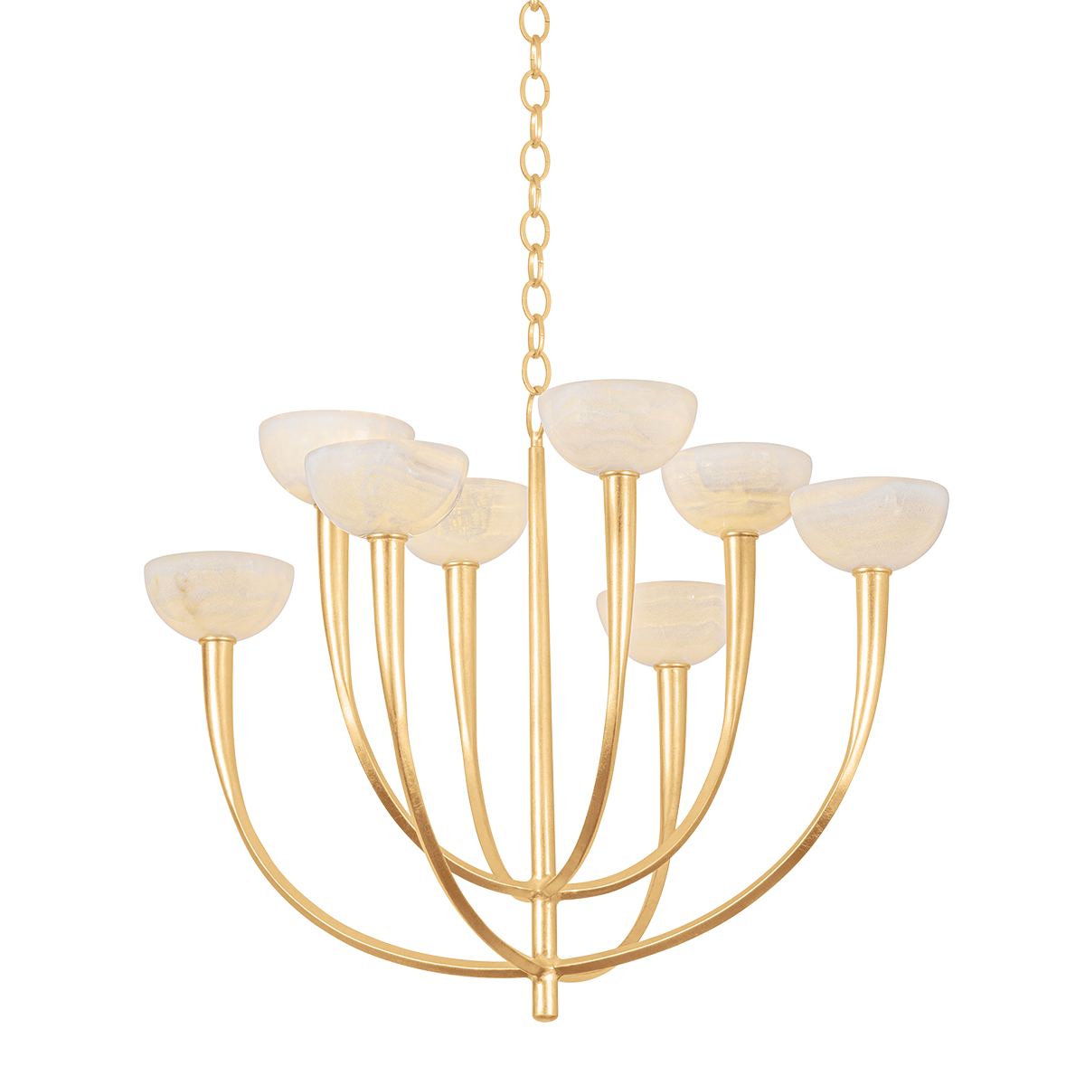 Hudson Valley Lighting Maywood VINTAGE GOLD LEAF 33.5W x 24.5H Chandelier