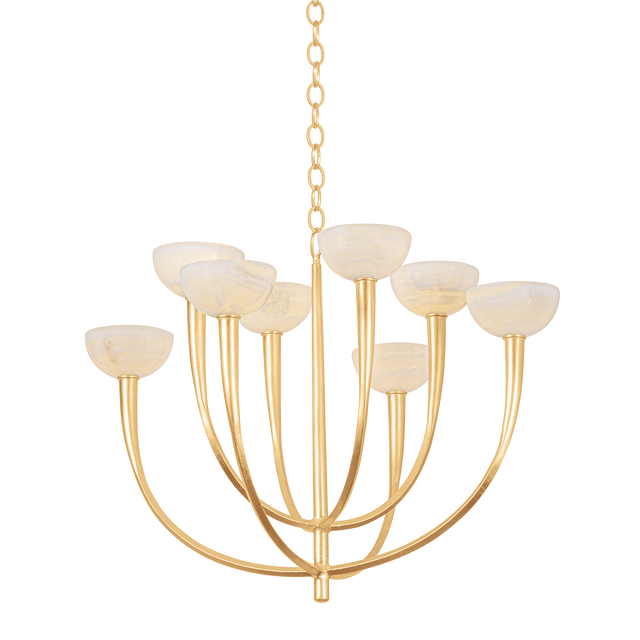 Hudson Valley Lighting Maywood VINTAGE GOLD LEAF 33.5W x 24.5H Chandelier