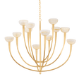 Hudson Valley Lighting Maywood VINTAGE GOLD LEAF 45.25W x 36.5H Chandelier