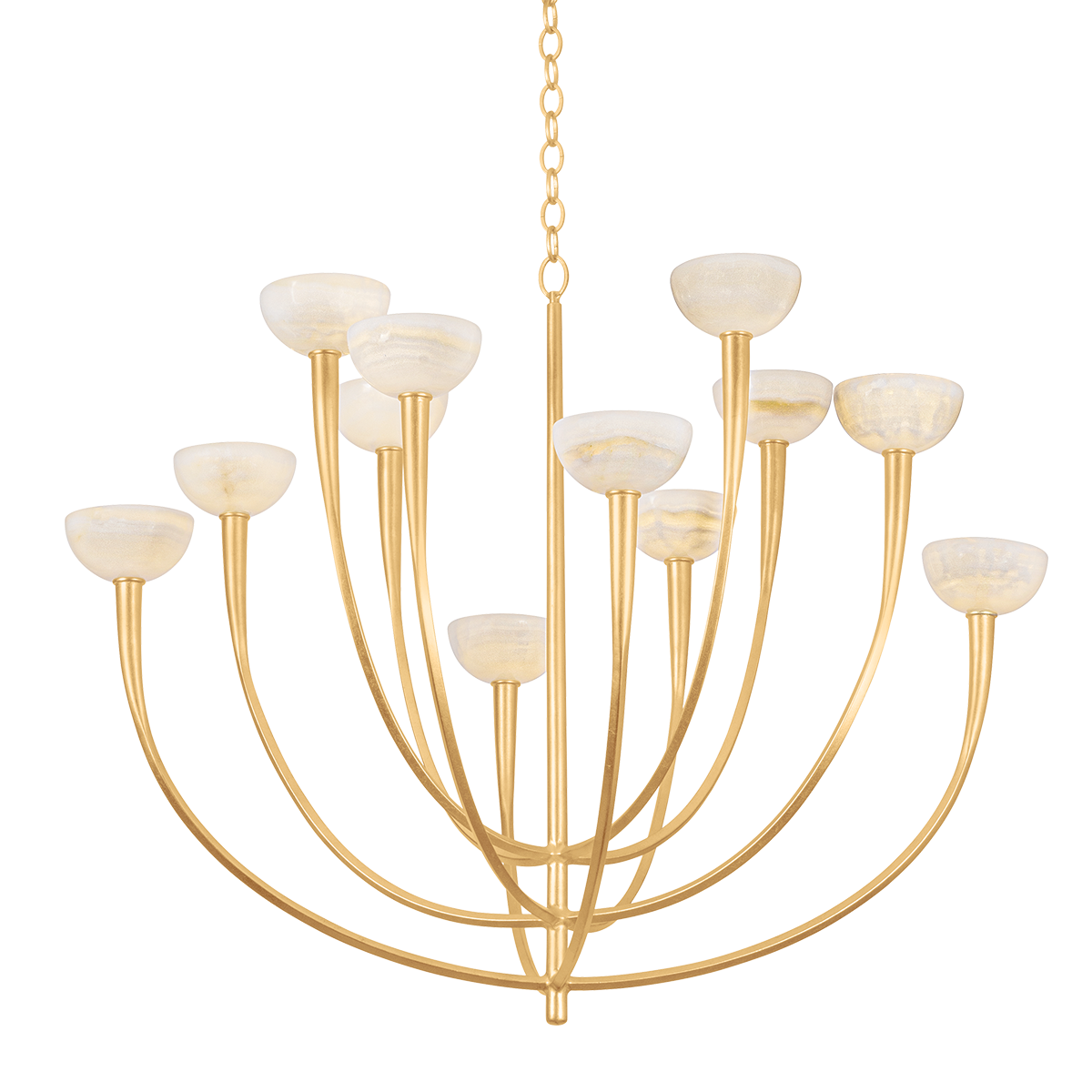 Hudson Valley Lighting Maywood VINTAGE GOLD LEAF 45.25W x 36.5H Chandelier