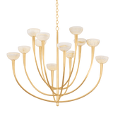 Hudson Valley Lighting Maywood VINTAGE GOLD LEAF 45.25W x 36.5H Chandelier