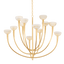 Hudson Valley Lighting Maywood VINTAGE GOLD LEAF 45.25W x 36.5H Chandelier