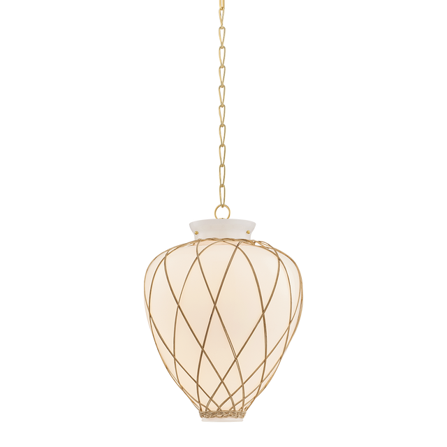 Hudson Valley Lighting Apple Valley AGED BRASS 17.25W x 23H Pendant