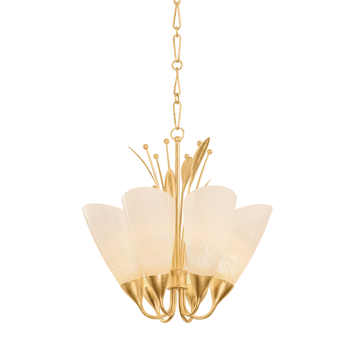 Hudson Valley Lighting Forest Glen VINTAGE GOLD LEAF 26W x 26H Chandelier