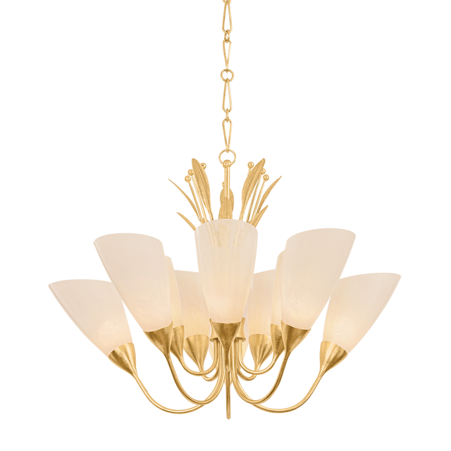 Hudson Valley Lighting Forest Glen VINTAGE GOLD LEAF 42.25W x 29.75H Chandelier