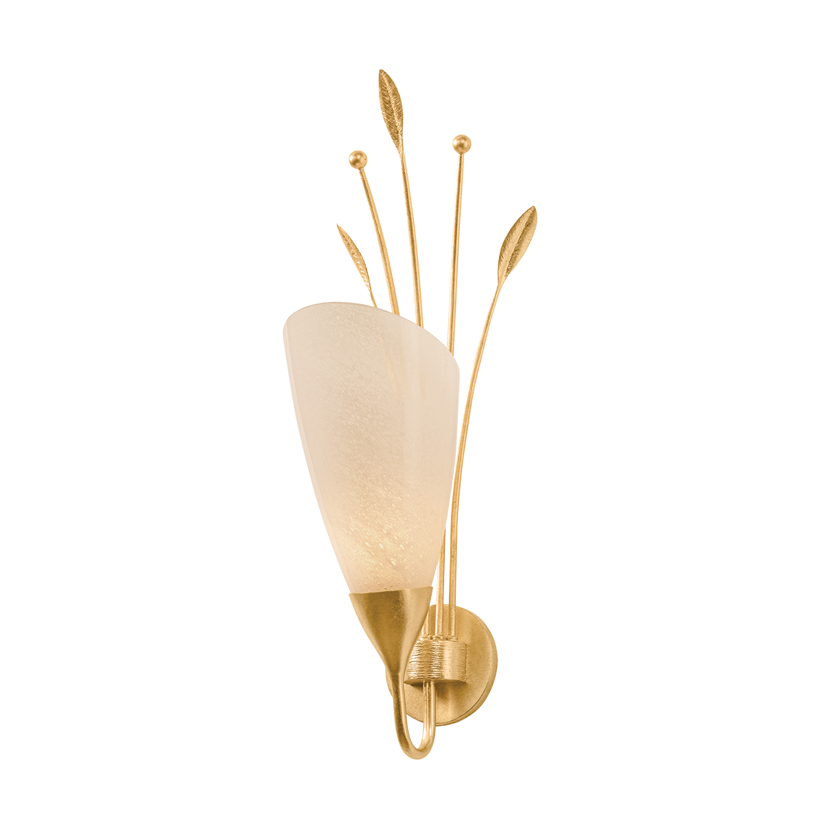Hudson Valley Lighting Forest Glen VINTAGE GOLD LEAF 8.25W x 27.75H Wall Sconce
