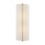 Hudson Valley Lighting Cornell AGED BRASS 6.5W x 18H Wall Sconce