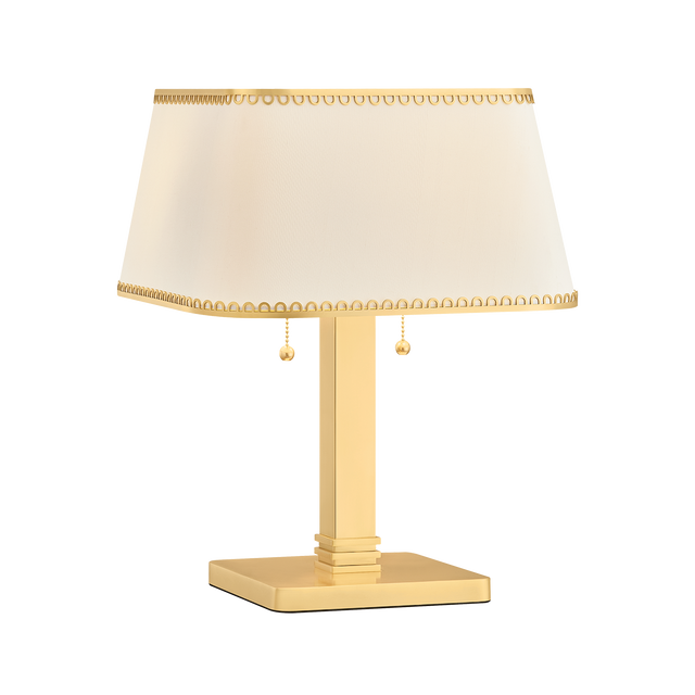 Hudson Valley Lighting Claude AGED BRASS 14W x 14L x 18H Table Lamp