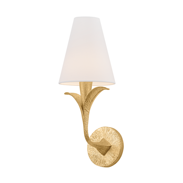 Troy Lighting Quill Gilded Ivory 7W x 16.75H Wall Sconce