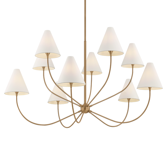 Troy Lighting Evermore PATINA BRASS 59.75W x 32.75H Chandelier