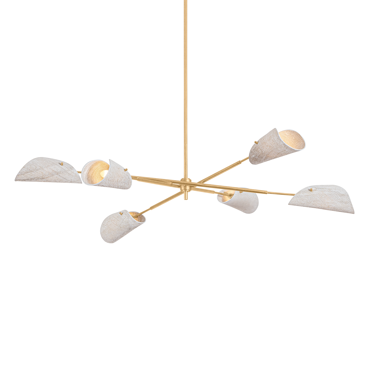 Troy Lighting Ken VINTAGE GOLD LEAF 60W x 11H Chandelier