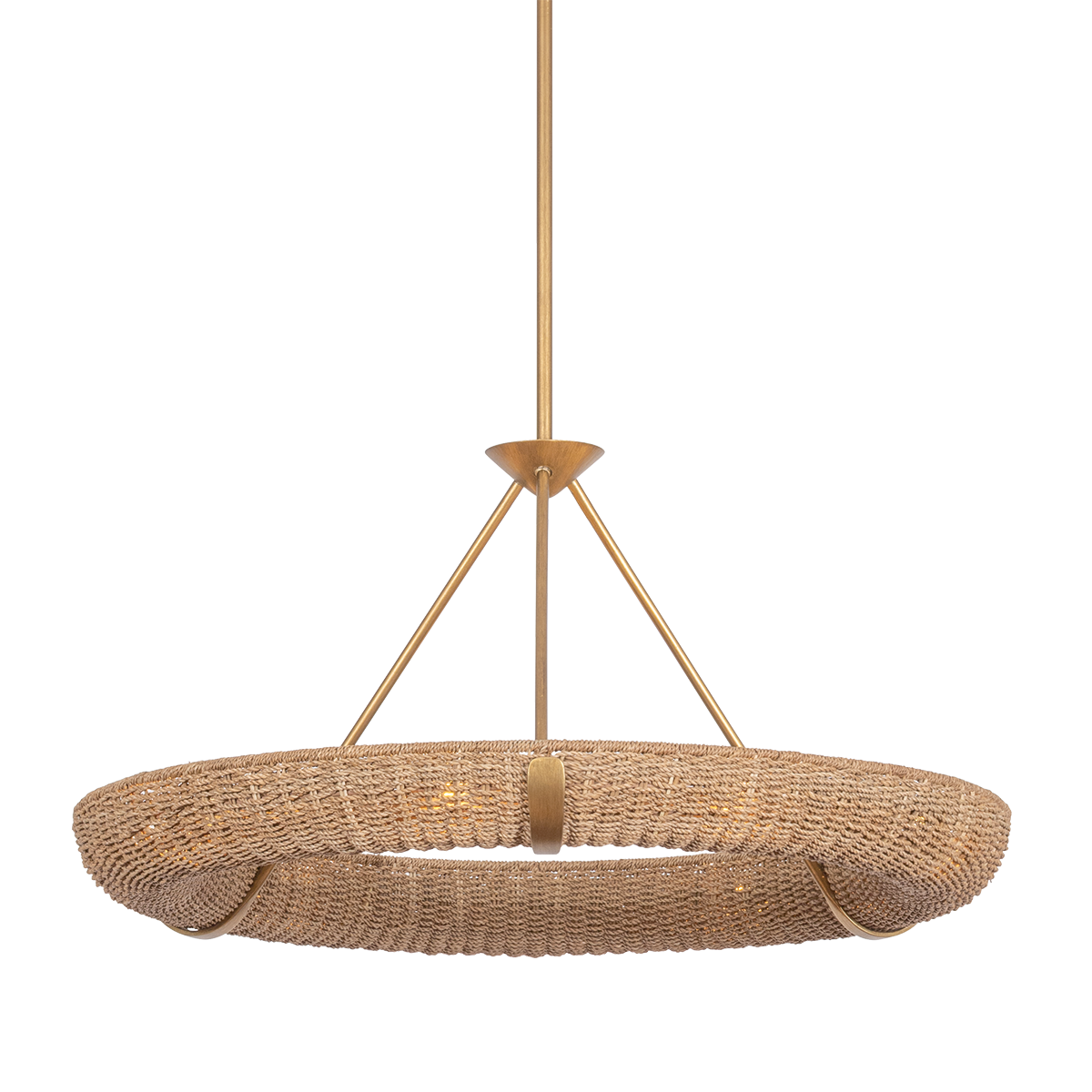 Troy Lighting Floyd PATINA GOLD LEAF 36W x 18.25H Chandelier