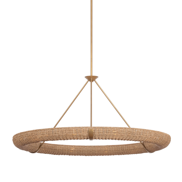 Troy Lighting Floyd PATINA GOLD LEAF 52W x 24.75H Chandelier