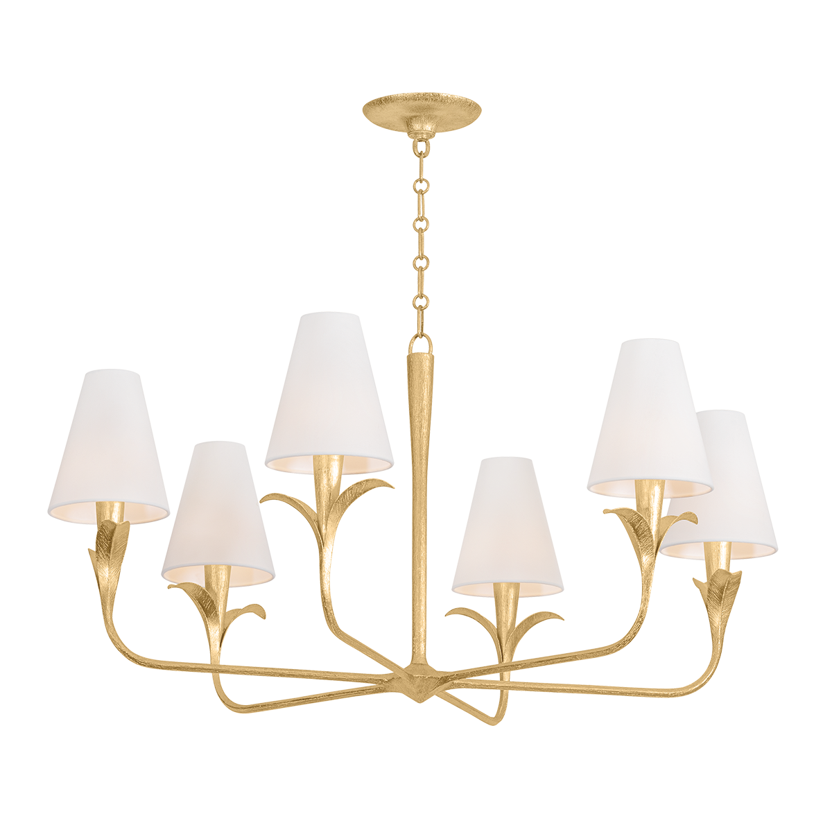 Troy Lighting Quill Gilded Ivory 40W x 20.25H Chandelier