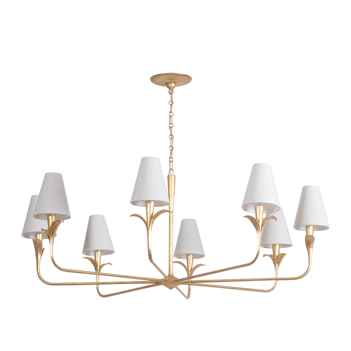 Troy Lighting Quill Gilded Ivory 57.5W x 22.75H Chandelier
