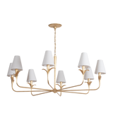 Troy Lighting Quill Gilded Ivory 57.5W x 22.75H Chandelier