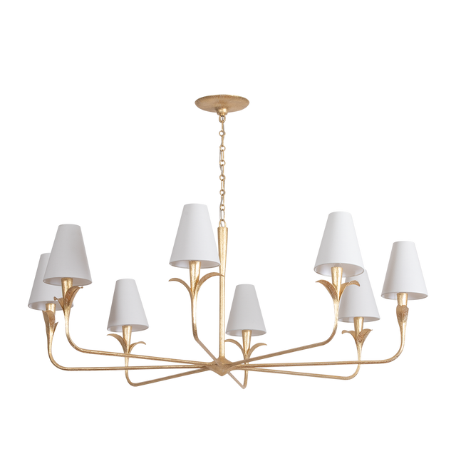 Troy Lighting Quill Gilded Ivory 57.5W x 22.75H Chandelier
