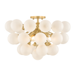 Mitzi Antoneta AGED BRASS 20.5W x 13.25H Semi-Flush Mount