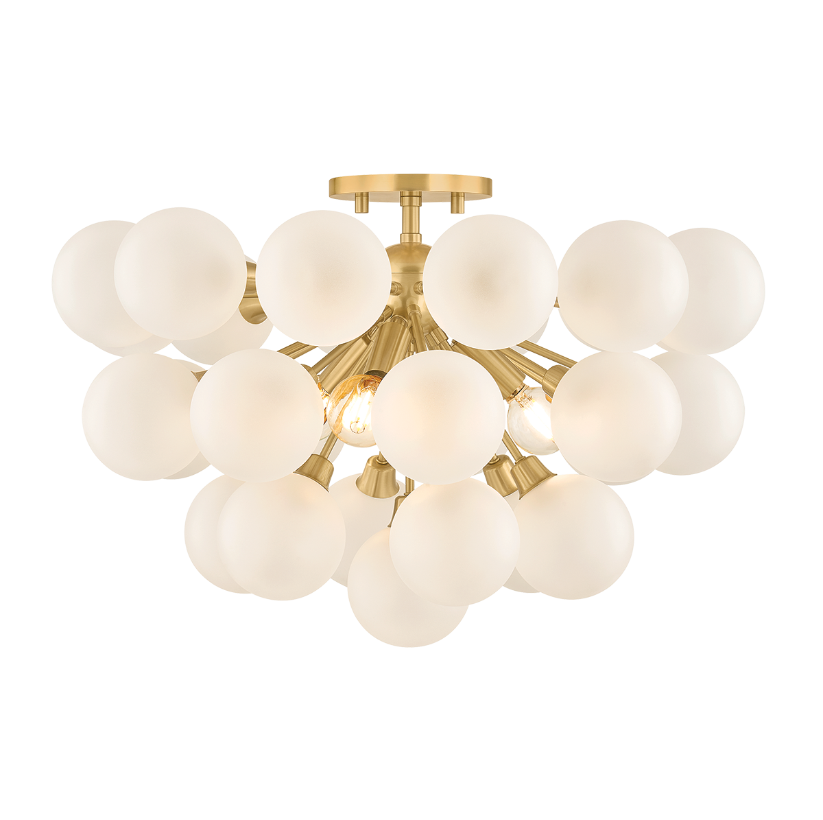 Mitzi Antoneta AGED BRASS 20.5W x 13.25H Semi-Flush Mount