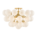 Mitzi Antoneta AGED BRASS 20.5W x 13.25H Semi-Flush Mount