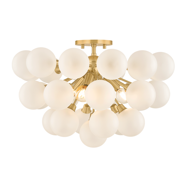 Mitzi Antoneta AGED BRASS 20.5W x 13.25H Semi-Flush Mount
