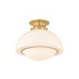 Mitzi Celine AGED BRASS 11W x 9.25H Semi-Flush Mount