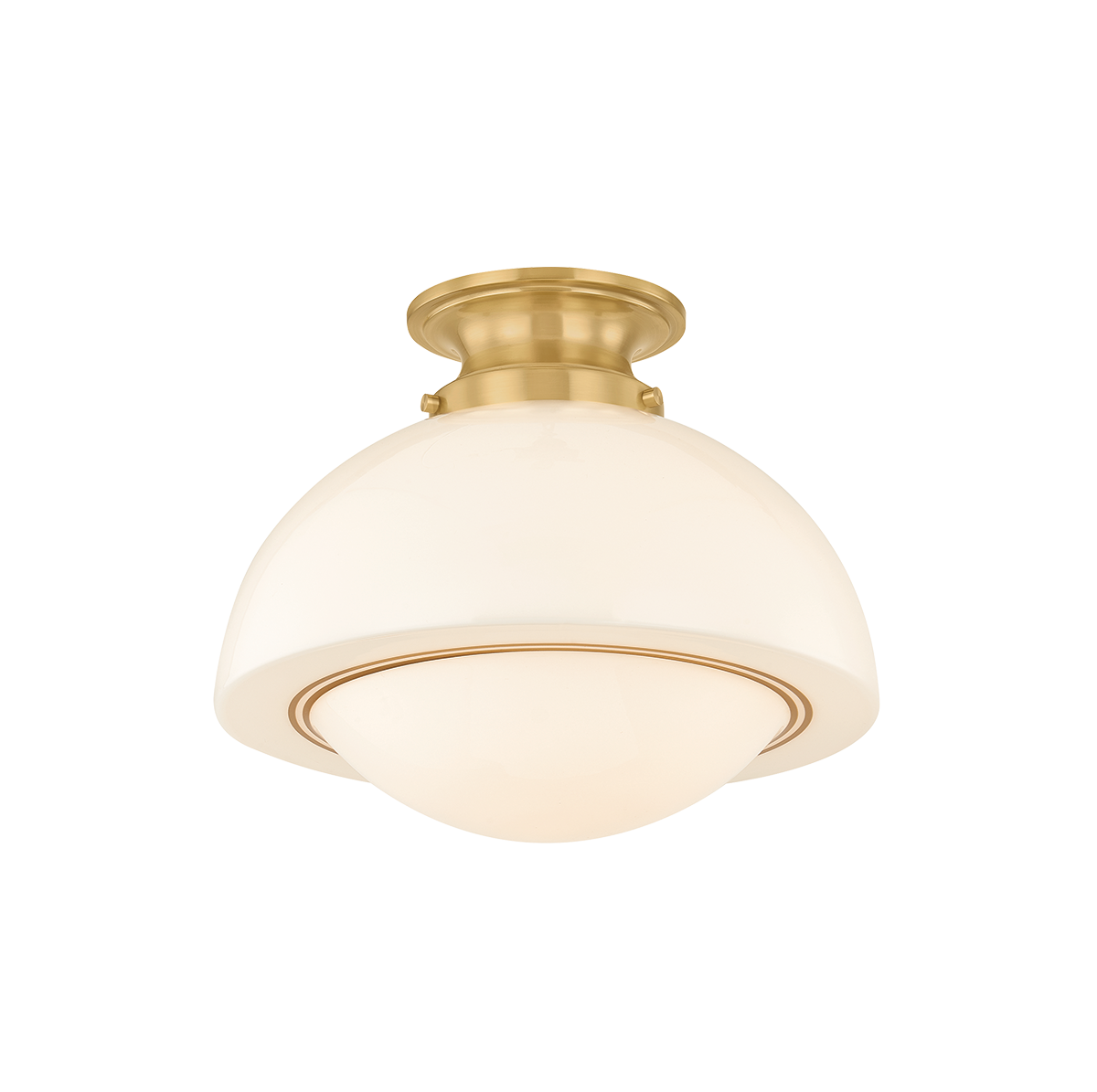 Mitzi Celine AGED BRASS 11W x 9.25H Semi-Flush Mount