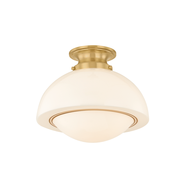Mitzi Celine AGED BRASS 11W x 9.25H Semi-Flush Mount
