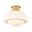 Mitzi Celine AGED BRASS 15W x 12.25H Semi-Flush Mount