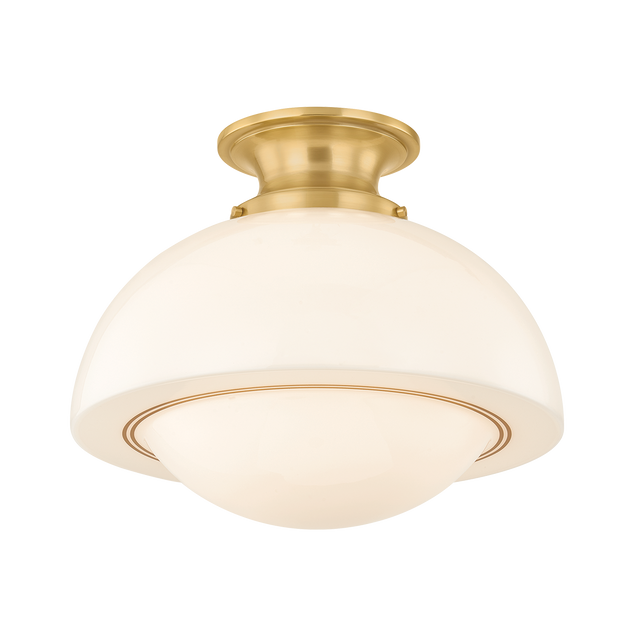 Mitzi Celine AGED BRASS 15W x 12.25H Semi-Flush Mount