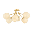 Mitzi Lisette AGED BRASS 29.25W x 13.25H Semi-Flush Mount