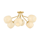 Mitzi Lisette AGED BRASS 29.25W x 13.25H Semi-Flush Mount