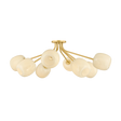 Mitzi Lisette AGED BRASS 39.75W x 13.5H Semi-Flush Mount