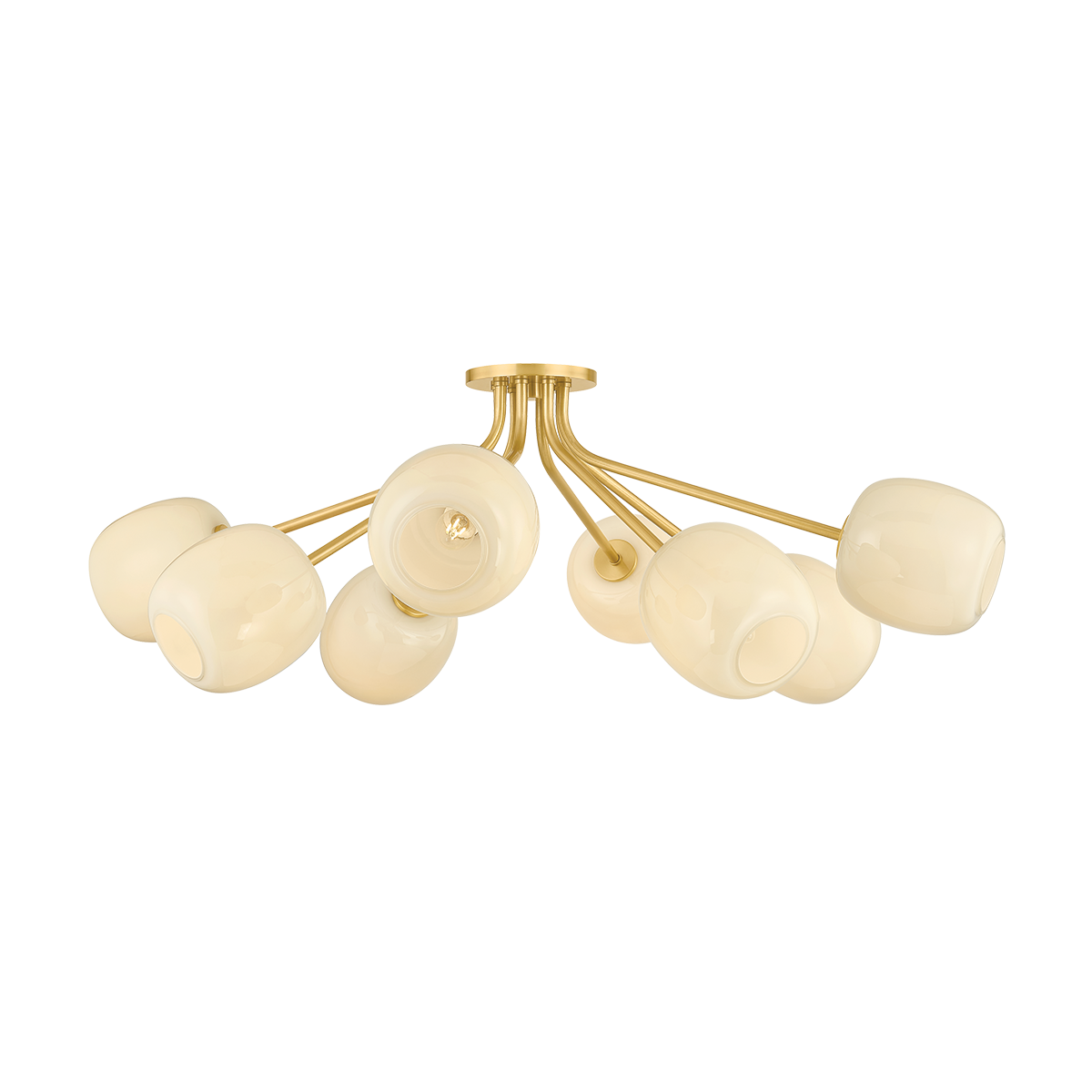 Mitzi Lisette AGED BRASS 39.75W x 13.5H Semi-Flush Mount