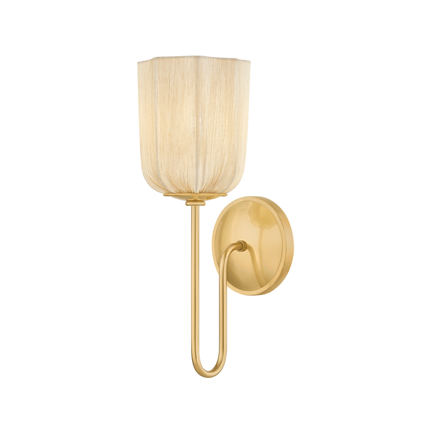 Mitzi Samantha AGED BRASS 5W x 6.75L x 14.5H Wall Sconce