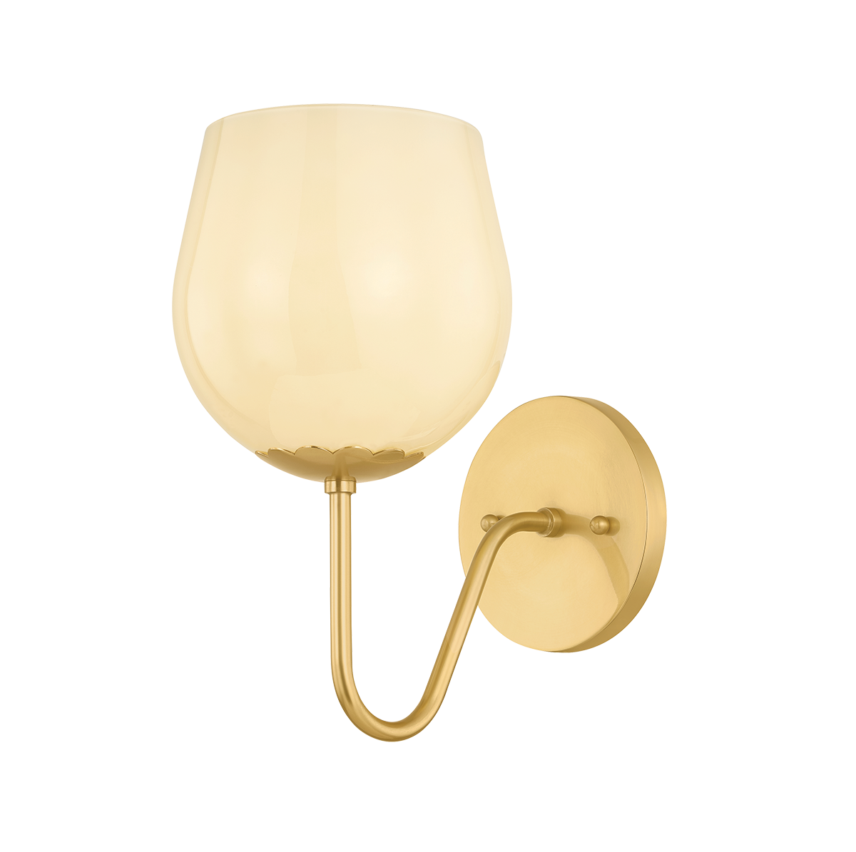 Mitzi Genevieve AGED BRASS 6W x 8.75L x 10.5H Wall Sconce