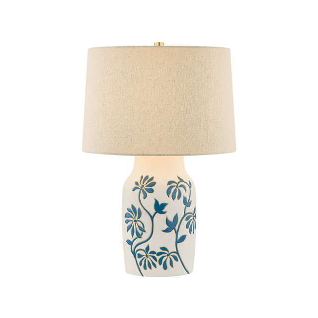 Mitzi Yazmeen AGED BRASS 16W x 22.5H Table Lamp