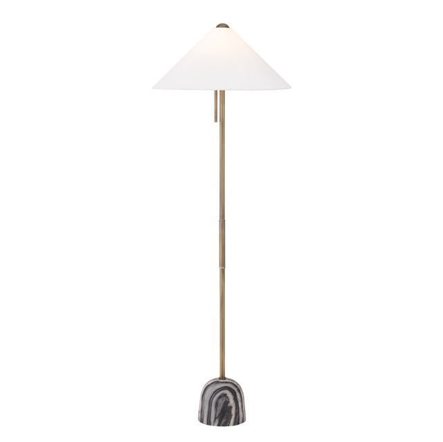 Troy Lighting Millbrae PATINA BRASS 22W x 64.25H Floor Lamp