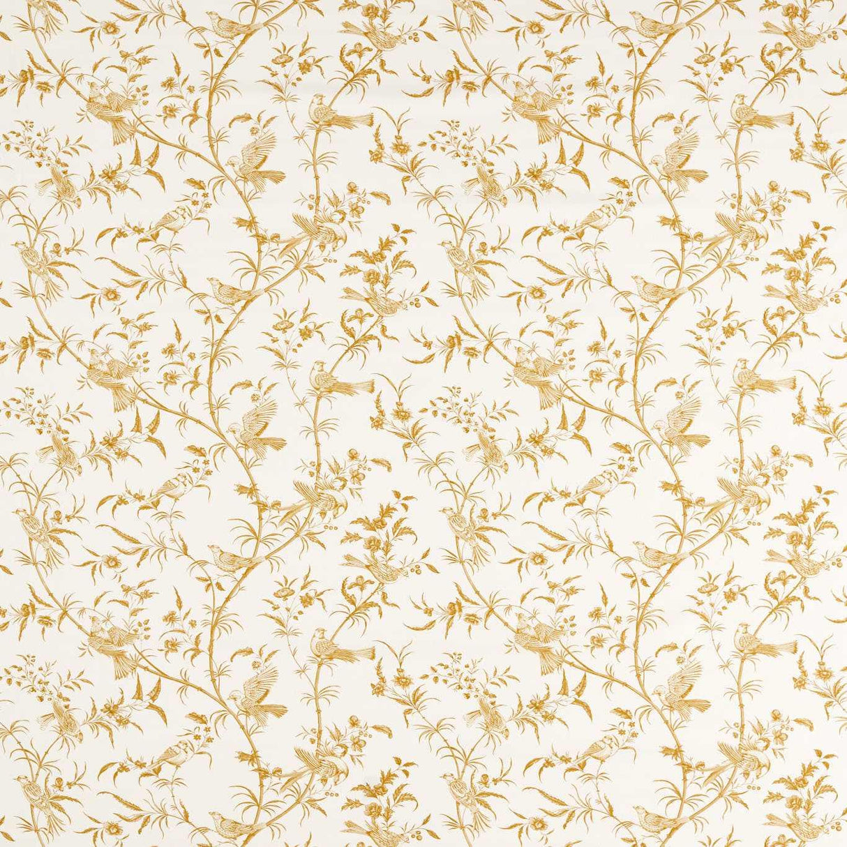 Sanderson Paradise Woods Toile Mustard Fabric