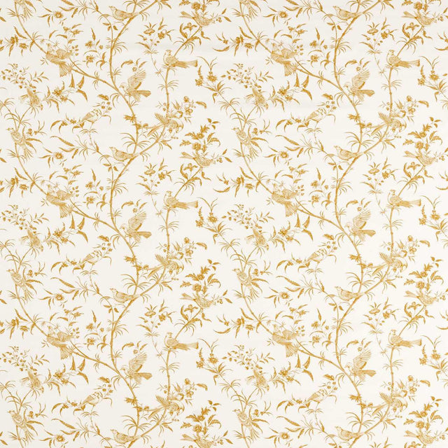 Sanderson Paradise Woods Toile Mustard Fabric