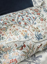 Sanderson Moat Birds Damson/Cobalt Fabric
