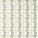 Sanderson Cobnut Stripe Leaf Green/Berry Fabric